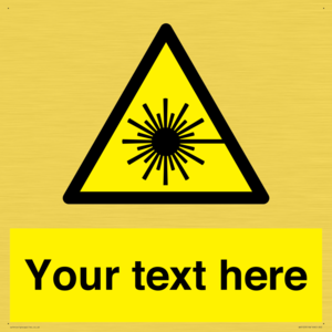 Custom Laser Hazard Sign